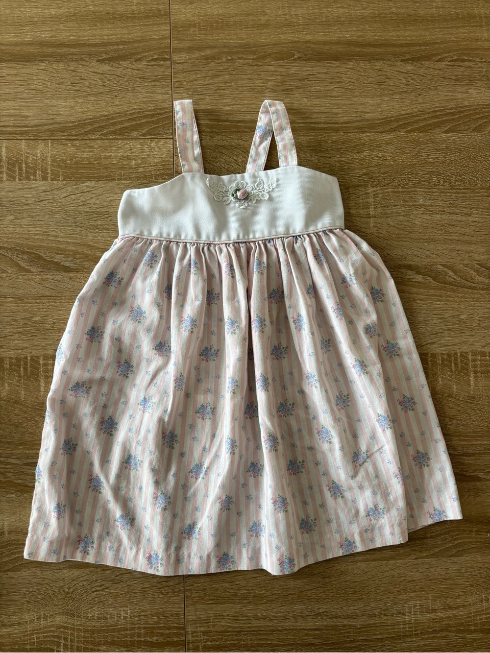 Vintage Searington Road floral and stripe dress size 6